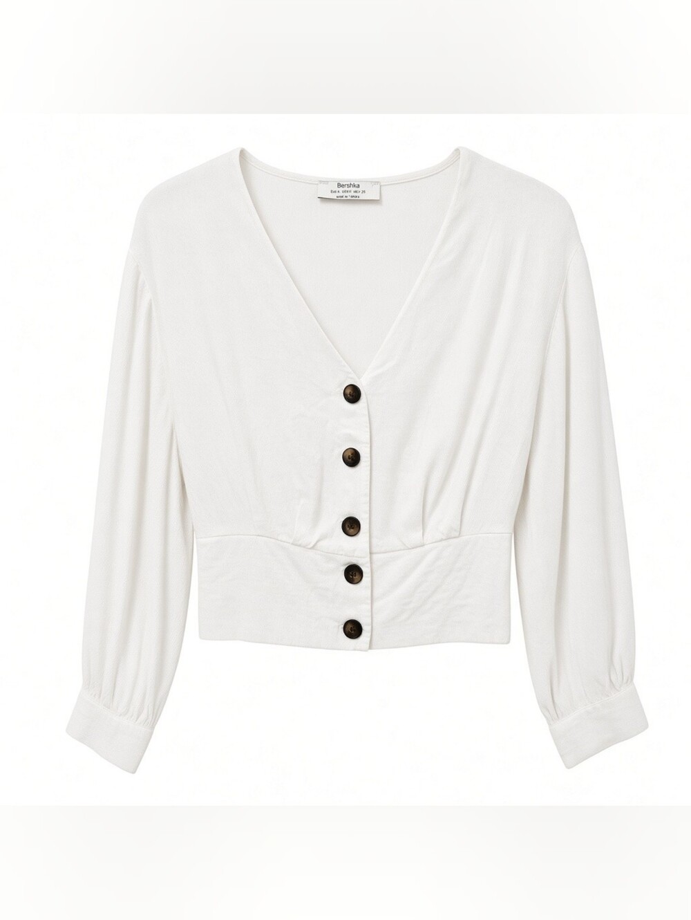 Bershka Long Sleeve Crop Blouse - Small